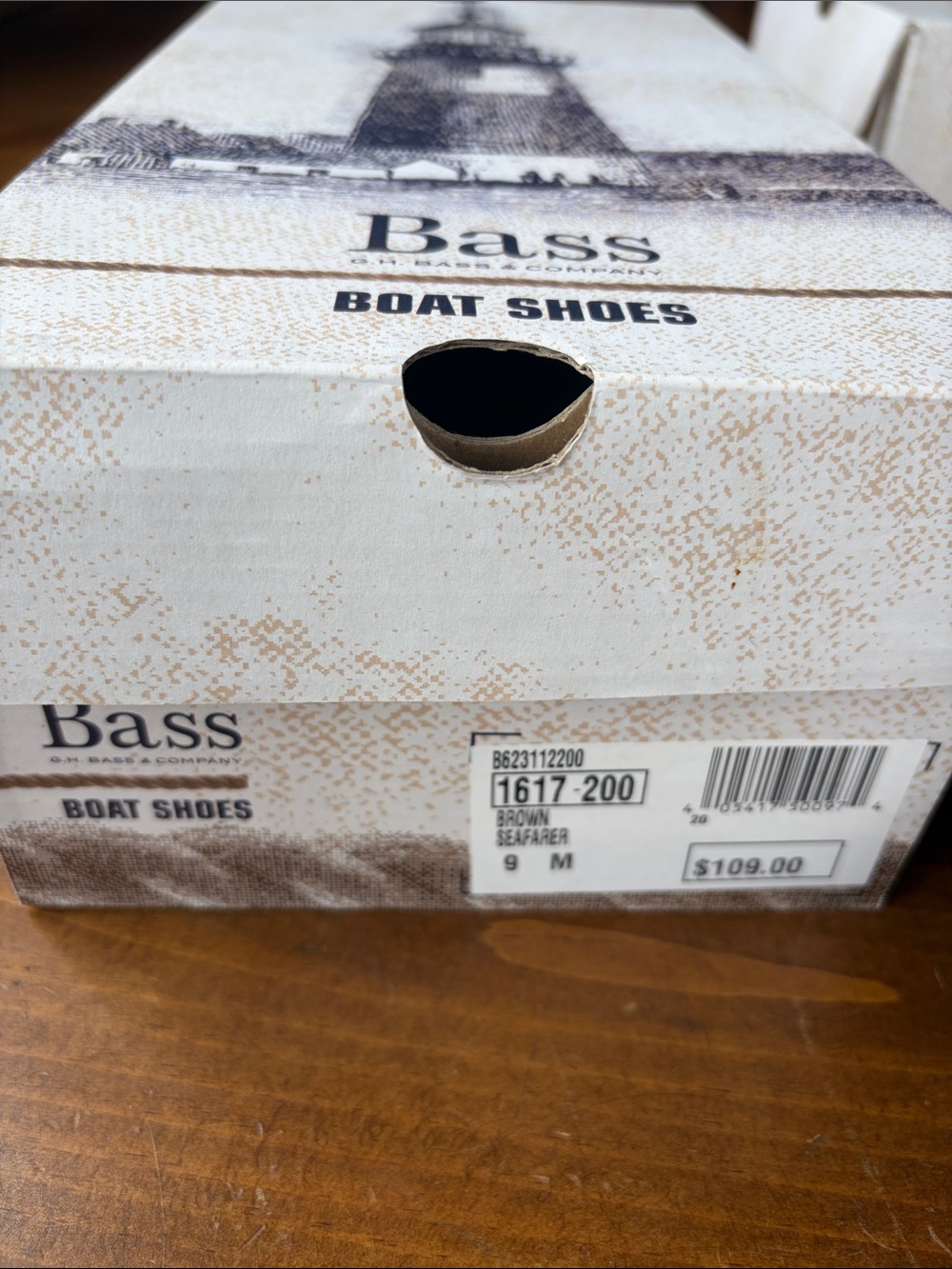 Bass Seafarer Brown Boat Shoe Slip On Sz 9 - Picture 11 of 13